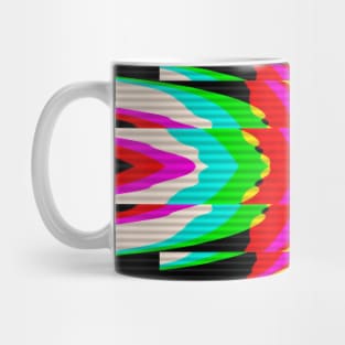 Multicolor Glitch Pattern Mug
